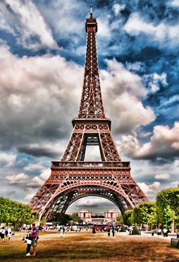 This magnificent photo-shopped view of the Eiffel Tower in Paris, France was taken by Luk Patka (?) from the Czech Republic.
